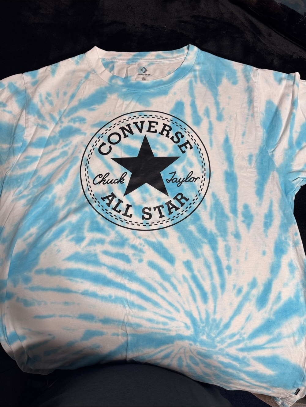 Converse Mens Blue & White Tie-Dye Chuck Taylor All Star Tee